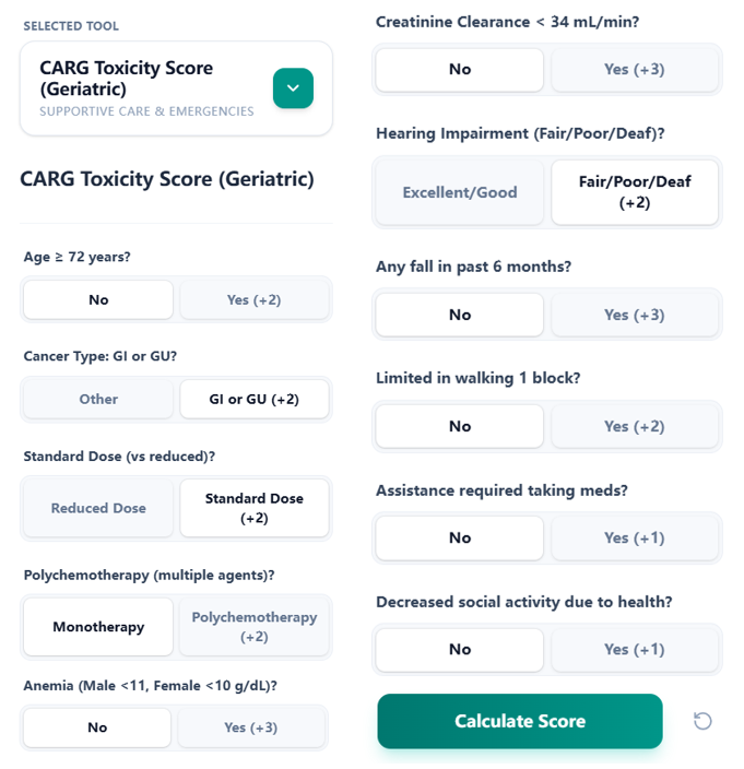 Input interface for CARG variables