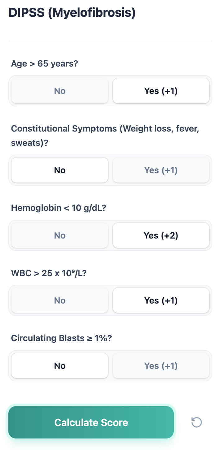 OncoToolkit DIPSS Input Form