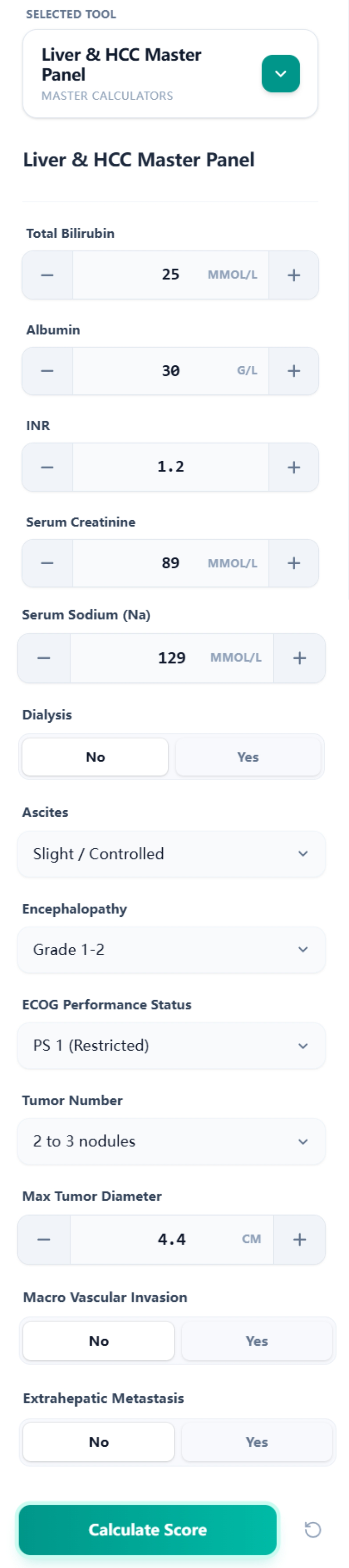 Master Panel Data Input Form