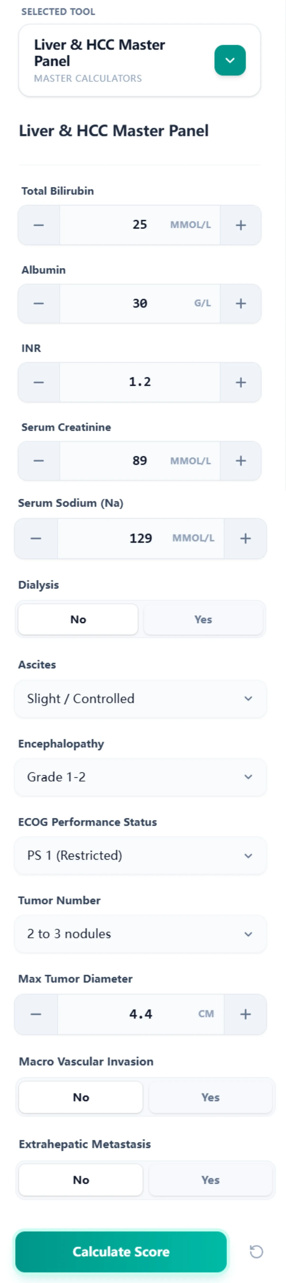 Master Panel Data Input Form