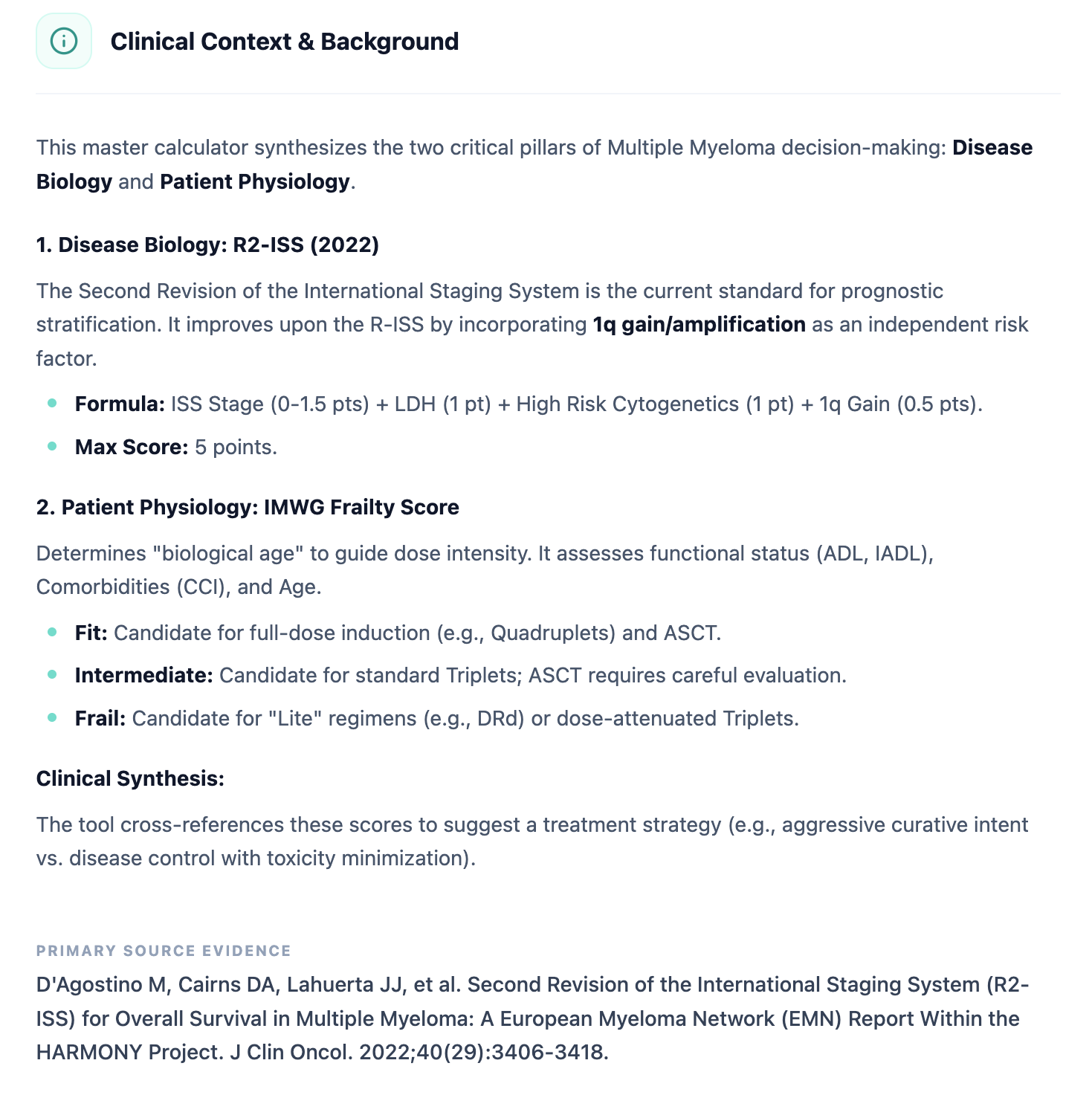 Myeloma Master Panel Clinical Background