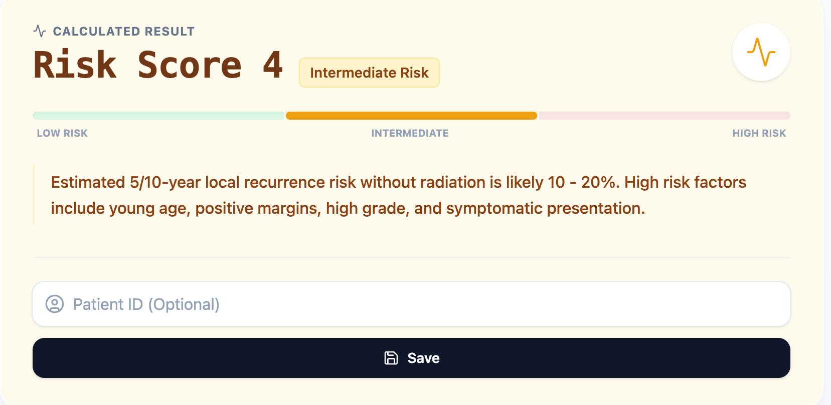 MSKCC Result Example