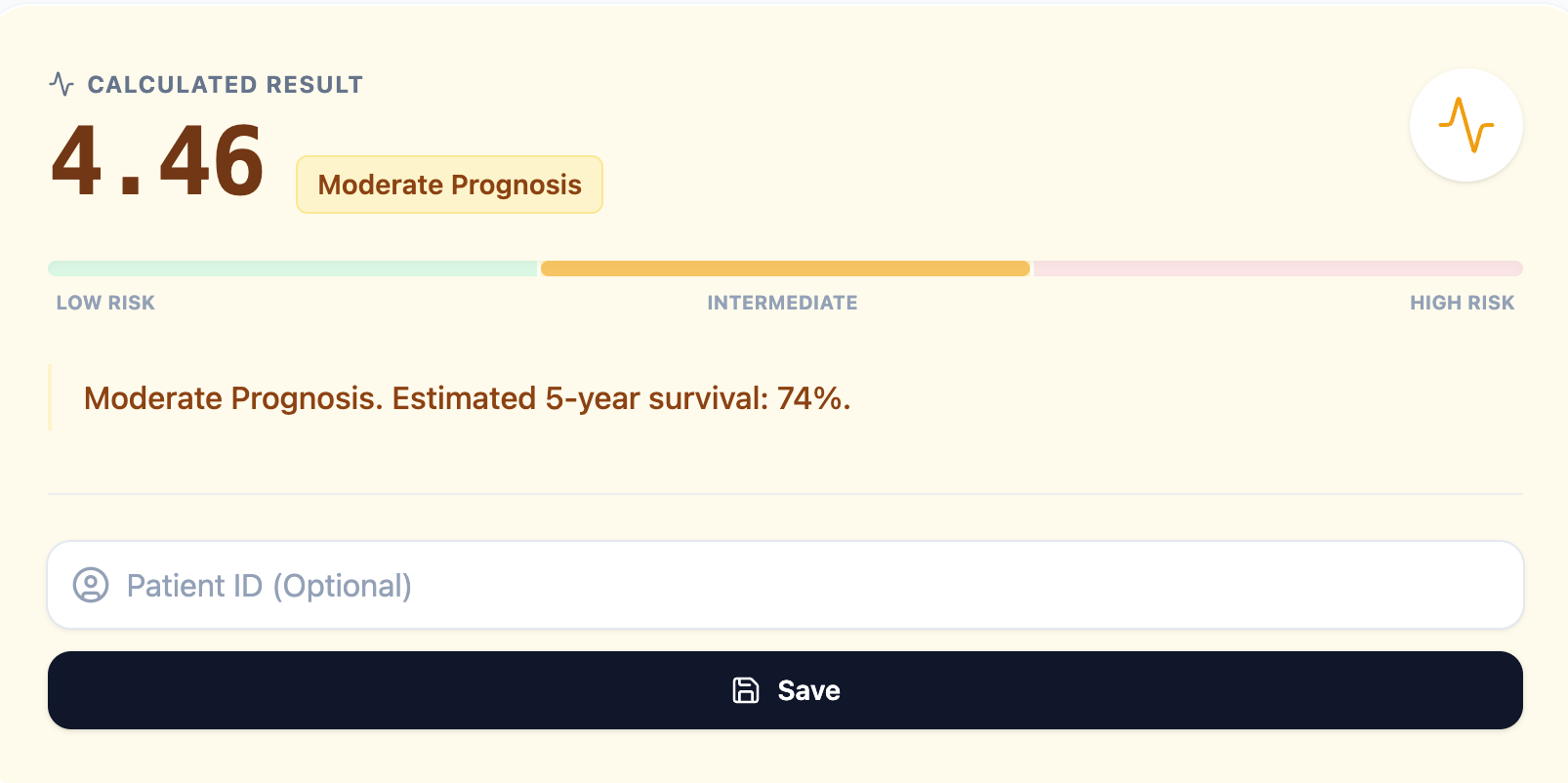NPI Calculation Results Screen
