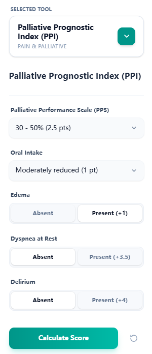 OncoToolkit Calculator Mobile Interface