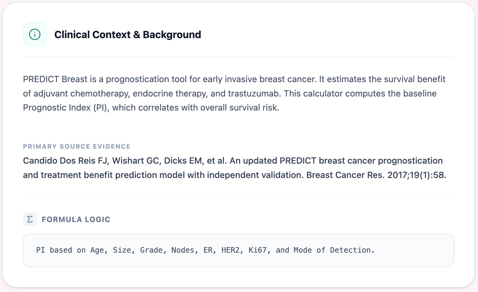 Clinical background and evidence data