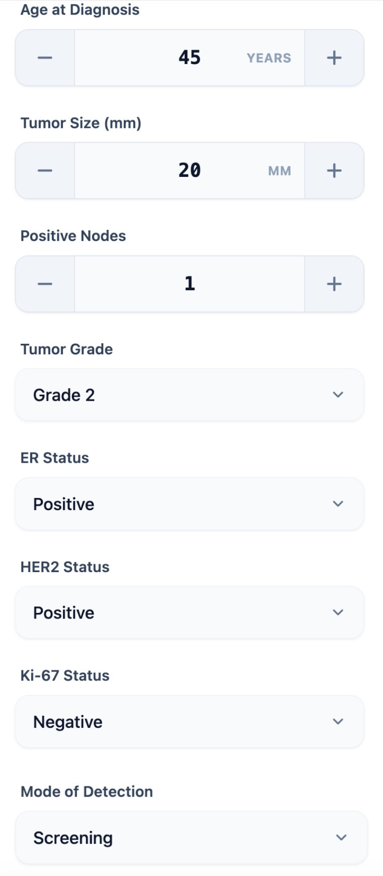 OncoToolkit PREDICT Input Interface