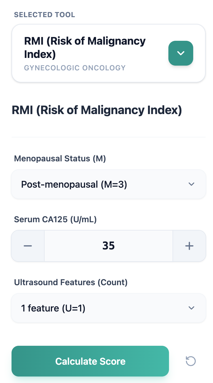OncoToolkit RMI I Input Form