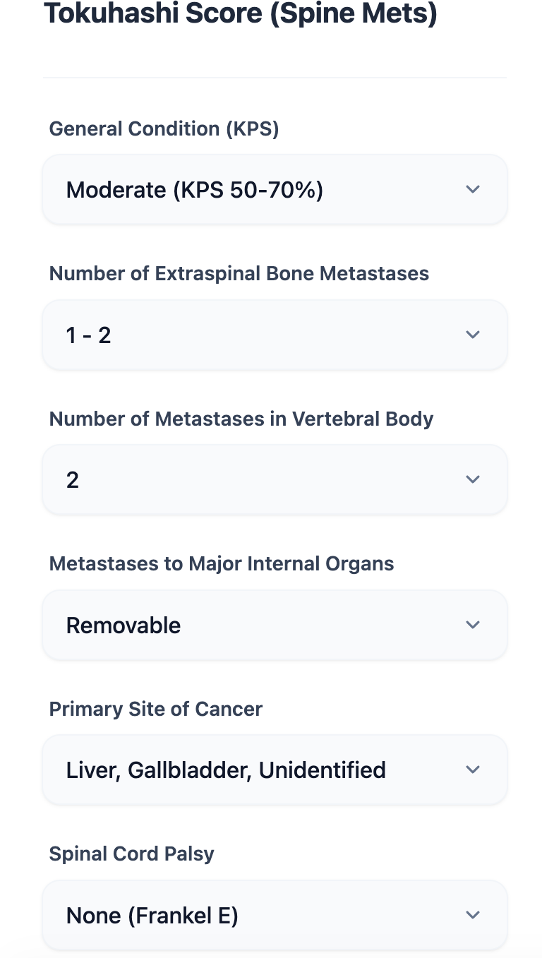 Calculator Input Form