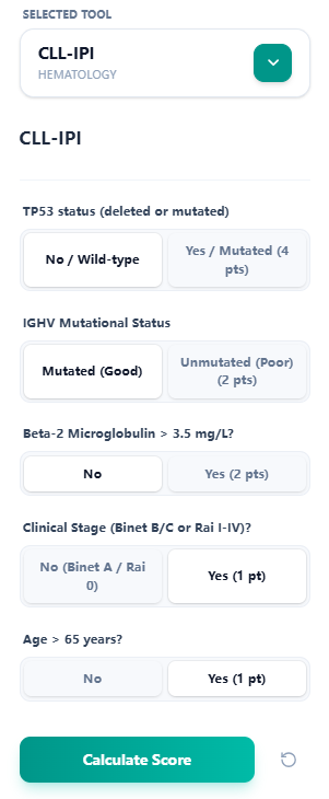 CLL-IPI Input Data Form